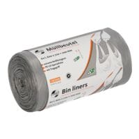 60 L afvalzakken gerecycled met draaggrepen Deiss FIRST PLUS pcr &reg; grijs 50 stuk(s)