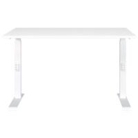 Germania In hoogte verstelbaar bureau (mechanisch) �Mailand� 120 cm, L-onderstel GH = zwart, WS = wit