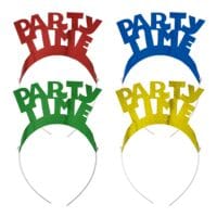 Papstar Set van 4 Party Time hoofdbanden