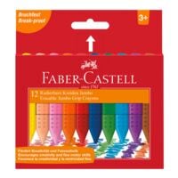 Faber-Castell Pak met 12 uitwisbare krijtjes Jumbo Grip