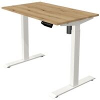 Kerkmann In hoogte verstelbaar bureau (mechanisch) Move 1 100 cm, T-poot wit