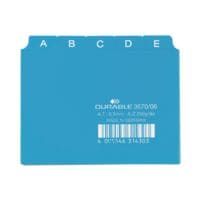Durable Tabbladen voor kaartenbak  A7 (74 x 105 mm), A-Z