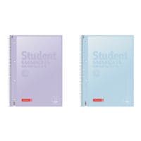 Brunnen collegeblok Student Premium Pastel 2 A4 geruit, 80 bladen