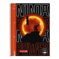 Brunnen collegeblok Premium Ninja Power A4 gelinieerd, 80 bladen