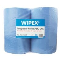 WIPEX Poetspapierrol BASIC-Line 2-laags blauw 2x 500 bladen