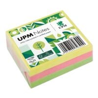 3x UPM Herkleefbare notes  »5854-21PG-3« in pergamijn verpakt 7,5 x 7,5 cm, 300 bladen (totaal)