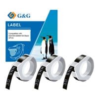 G&G Pak met 3 3D-embossingstape vervangt S0847730 9 mm x 3 m zwart