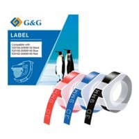 G&G Pak met 3 3D-embossing tape vervangt S0898130 / S0898140 / S0898150 9 mm x 3 m gekleurd