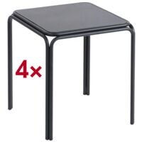 meet Set van 4 meet Bistro krukken metalen zitting