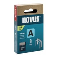 Novus Pak met 1800 fijndraads nieten A 53/8 8 mm gegalvaniseerd