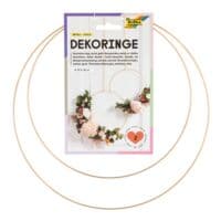 folia Set van 2 decoratieve metalen ringen Gold