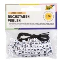 folia Set van 6 letterkralen - wit