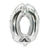 Papstar Folieballon 0 zilver