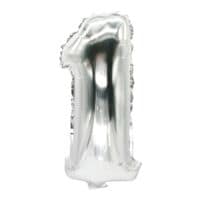 Papstar Folieballon 1 zilver