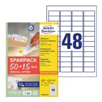 Avery Zweckform Universele etiketten verwijderbaar wit 45,7x21,2 mm 3120 stuks L4736REV-65