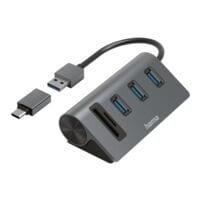 Hama USB-hub met kaartlezer 5 poorten