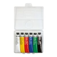 EBERHARD FABER Set van 6 Tempera kleuren etui - 18 ml