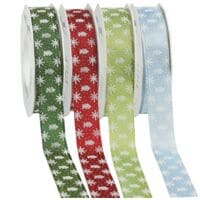 PRSENT Zijden lint met draadrand London 25 mm x 20 m