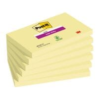 Post-it Super Sticky blok herkleefbare notes  Super Sticky Notes 12,7 x 7,6 cm, 540 bladen (totaal), geel 655-6SSCY-EU