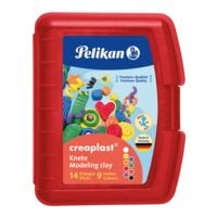 Pelikan 14 staafjes kinder boetseerklei »Creaplast« rode koffer