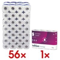 OTTO Office Toiletpapier 3-laags, wit - 56 rollen (7 pakken  8 rollen) incl. Keukenrollen 3-laags, 4 rollen