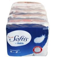 Hakle grootverpakking toiletpapier Softis 4-laags, wit - 45 rollen (5 pakken  9 rollen)