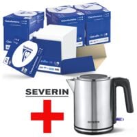 4x Maxi-box multifunctioneel printpapier A4 Clairefontaine 2800 - 10000 bladen (totaal), 80g/m incl. Waterkoker WK3489