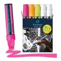 Schneider 4+1 set: krijtstiften Maxx 260 in verschillende kleuren
