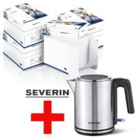 4x Maxi-box kopieerpapier A4 Inapa tecno star - 10000 bladen (totaal), 80g/m incl. Waterkoker WK3489
