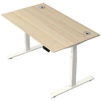 Kerkmann elektrisch in hoogte verstelbare zit-sta-tafel Move 2 Plus 140 cm, T-poot wit