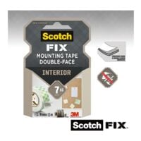 Scotch Dubbelzijdige montagetape voor binnen FIX 19 mm/1,5 m