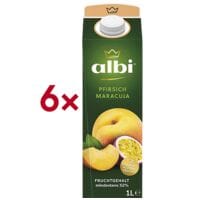 Albi Pak met 6 vruchtendrankjes »Pfirsich-Maracuja« 1 liter Albi Pak met 6 vruchtendrankjes »Pfirsich-Maracuja« 1 liter