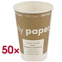 HYGO STAR Pak met 50 wegwerpkoffiebekers NATURE 180 ml