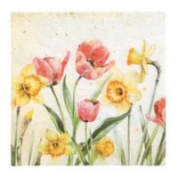 Papstar Servetten met motief Tulips & Daffodils 3-laags 20 stuks