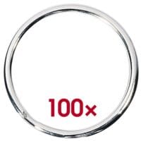 Wedo 100 stuks metalen sleutelringen 16 mm ()
