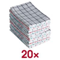 Actieset van 20: 2x theedoeken (verschillende motieven) in een set van 10
