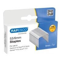 RAPESCO Verpakking van 2000 verzinkte tackerclips »53/6«