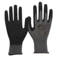 NITRAS® montagehandschoenen GRIPSTAR Latex Maat M Polyester met latexcoating grijs / zwart
