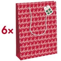 Clairefontaine Pak met 6 cadeauzakjes Hohoho L rood