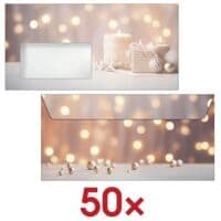 SIGEL Motief-envelop Golden Glow DL met venster 50 stuks