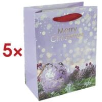 SIGEL Pak met 5 kerstcadeauzakjes Charmful Christmas 18 x 23 cm