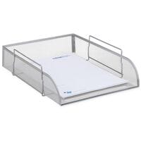 relaxdays Brievenbakje Mesh zilver, A4 staal