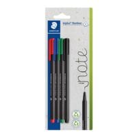 4x STAEDTLER fineliner triplus® 334 gekleurd gesorteerd 4 kleuren 0,3mm