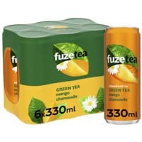 Fuze Tea Pak met 24 blikjes frisdrank Green tea mango chamomile niet-bruisend 330 ml