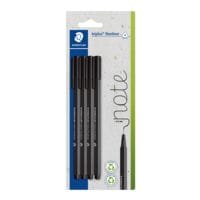 4x STAEDTLER fineliner triplus® 334 zwart 0,3mm
