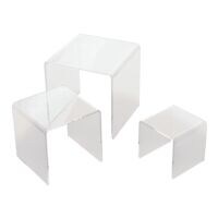 deflecto Set van 3 podia 3901CR vierkant