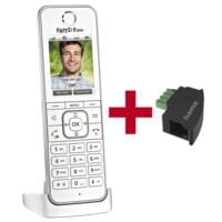 AVM Draadloze telefoon FRITZ!Fon C6 wit incl. telefoonadapter TAE-U-stekker, modulaire koppeling