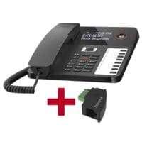 Gigaset Snoergebonden telefoon DESK 800A zwart incl. telefoonadapter TAE-U-stekker, modulaire koppeling