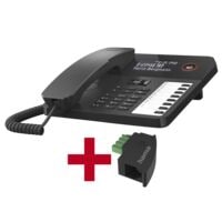 Gigaset Snoergebonden telefoon DESK 600 zwart incl. telefoonadapter TAE-U-stekker, modulaire koppeling