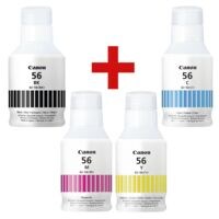 Canon 4-delige set navulinkt GI-56 PGBK+C+M+Y